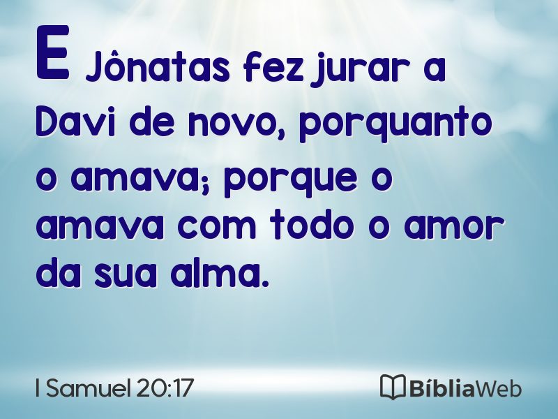 I Samuel 20:17 em imagem para compartilhar