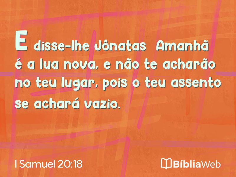 I Samuel 20:18 em imagem para compartilhar