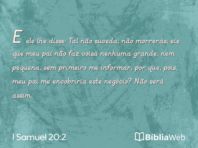 I Samuel 20:2 em imagem para compartilhar
