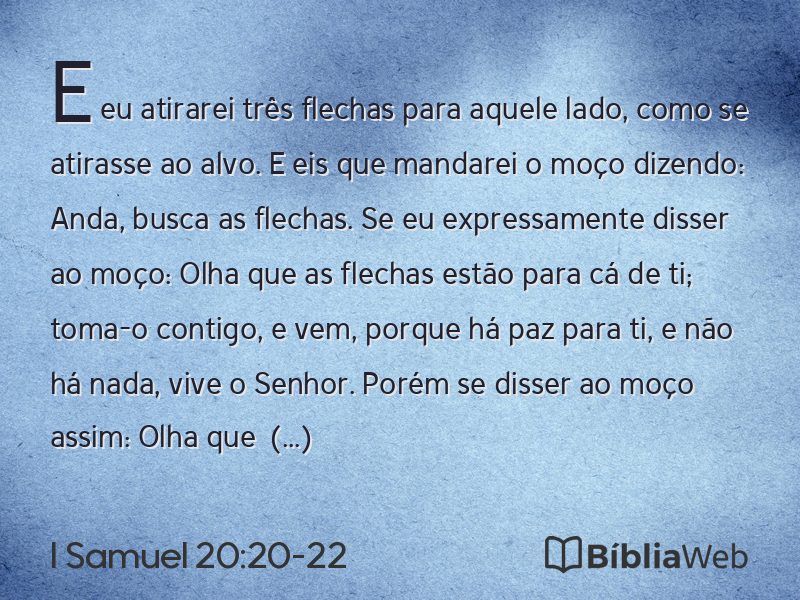 I Samuel 20:20-22 em imagem para compartilhar