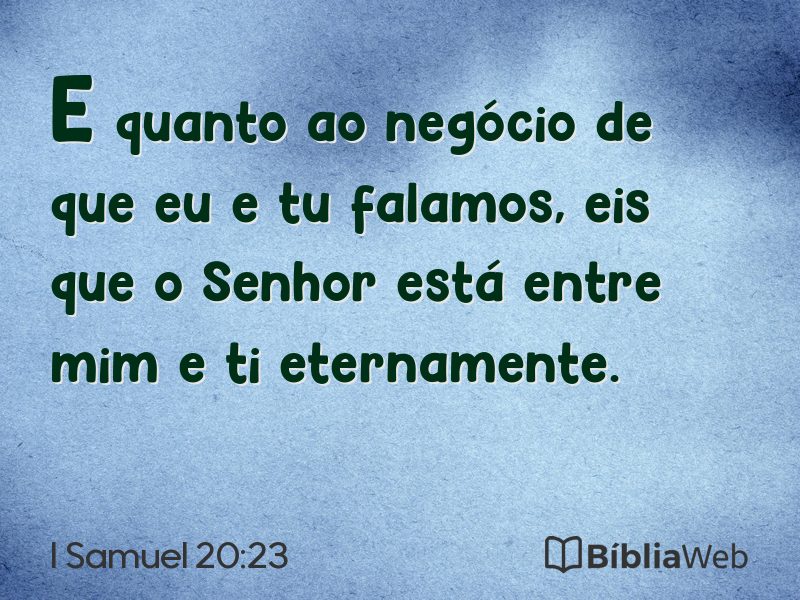 I Samuel 20:23 em imagem para compartilhar