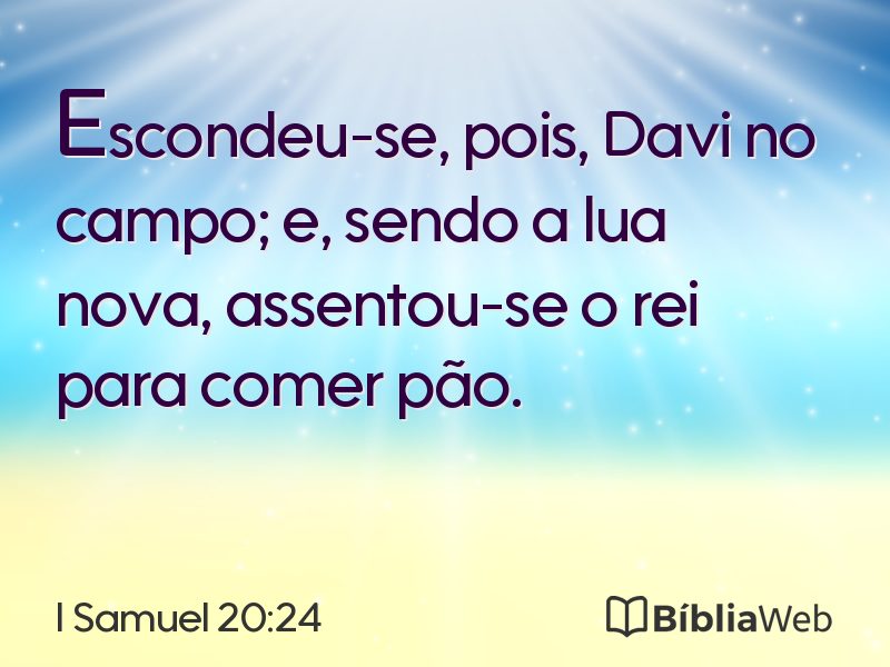 I Samuel 20:24 em imagem para compartilhar