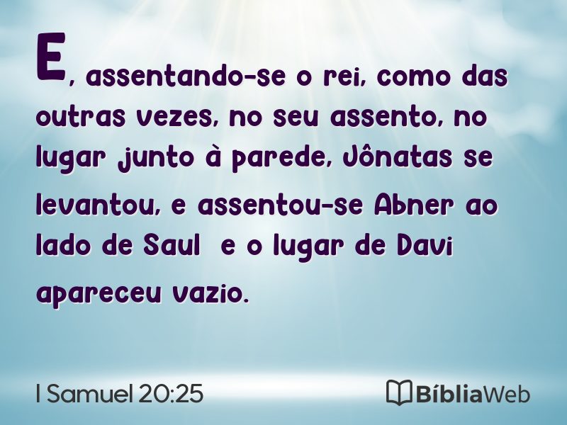 I Samuel 20:25 em imagem para compartilhar
