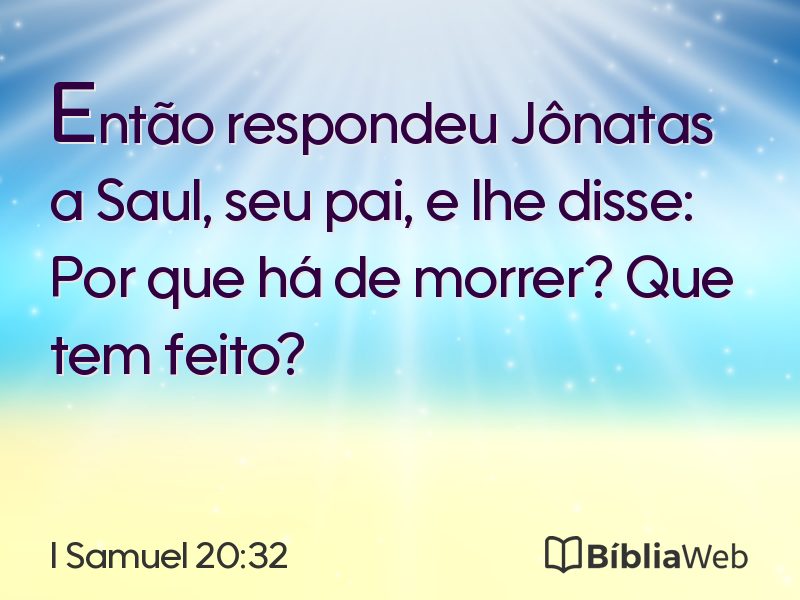 I Samuel 20:32 em imagem para compartilhar