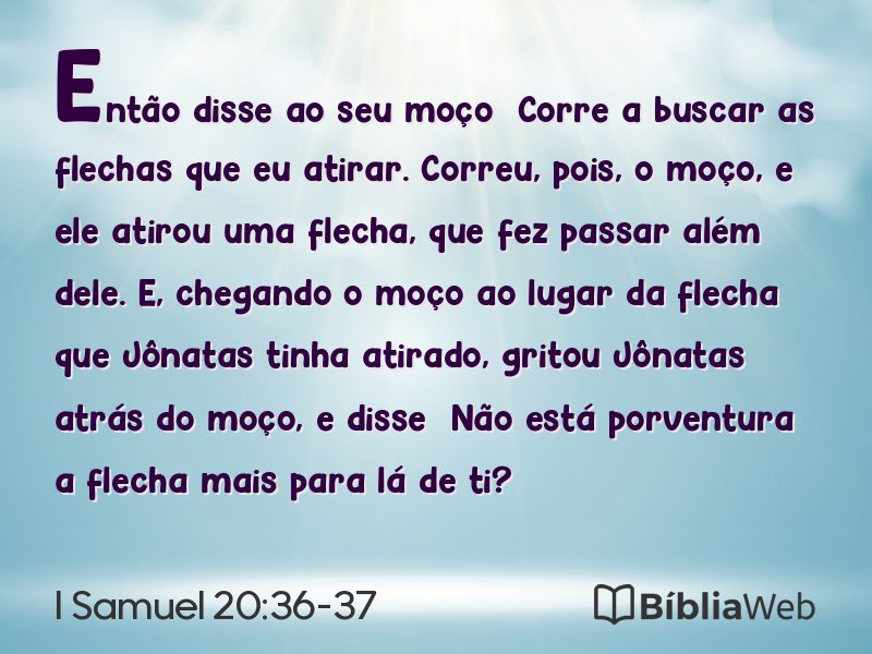 I Samuel 20:36-37 em imagem para compartilhar