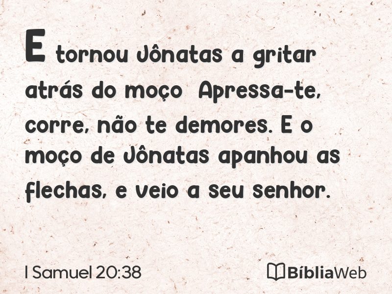 I Samuel 20:38 em imagem para compartilhar
