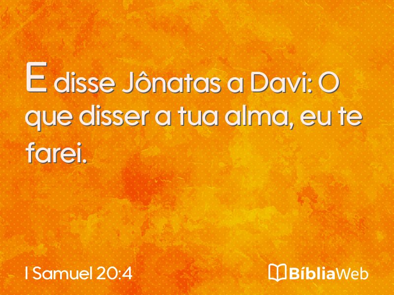 I Samuel 20:4 em imagem para compartilhar