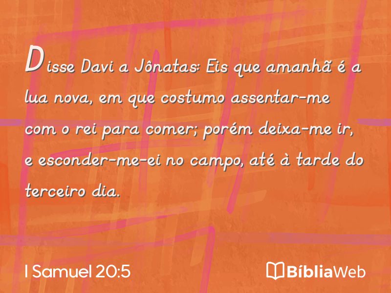 I Samuel 20:5 em imagem para compartilhar