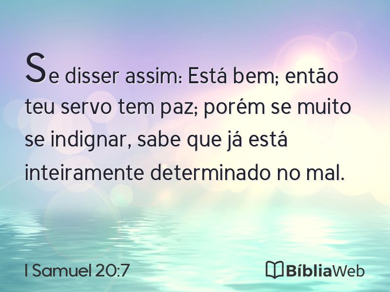 I Samuel 20:7 em imagem para compartilhar