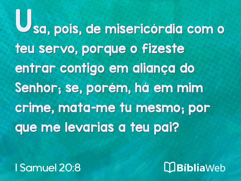 I Samuel 20:8 em imagem para compartilhar