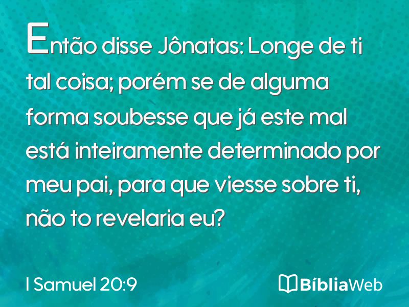 I Samuel 20:9 em imagem para compartilhar