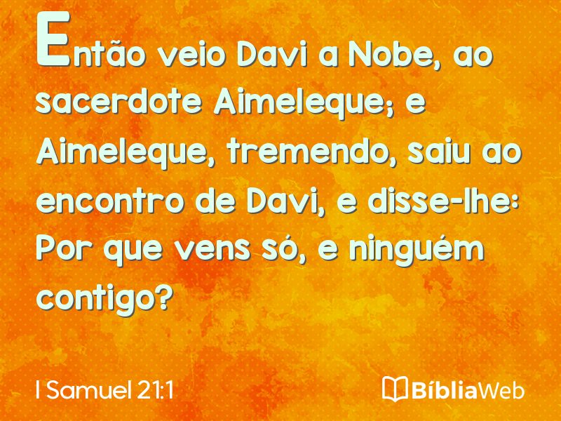 I Samuel 21:1 em imagem para compartilhar