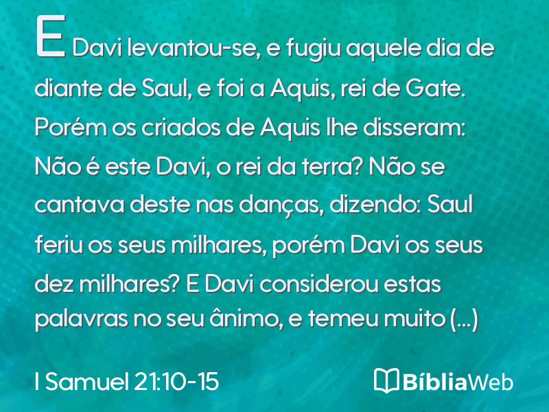 I Samuel 21:10-15 em imagem para compartilhar