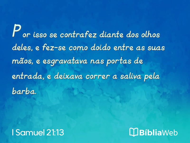 I Samuel 21:13 em imagem para compartilhar