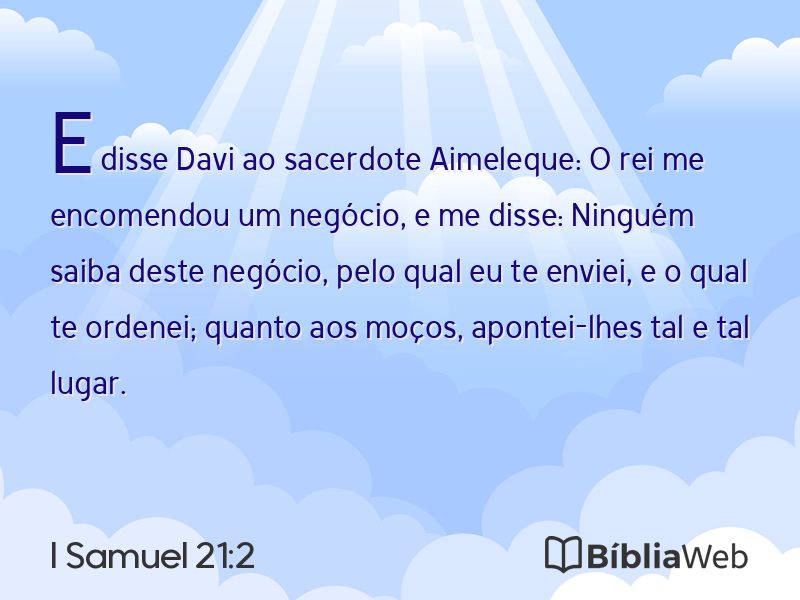 I Samuel 21:2 em imagem para compartilhar