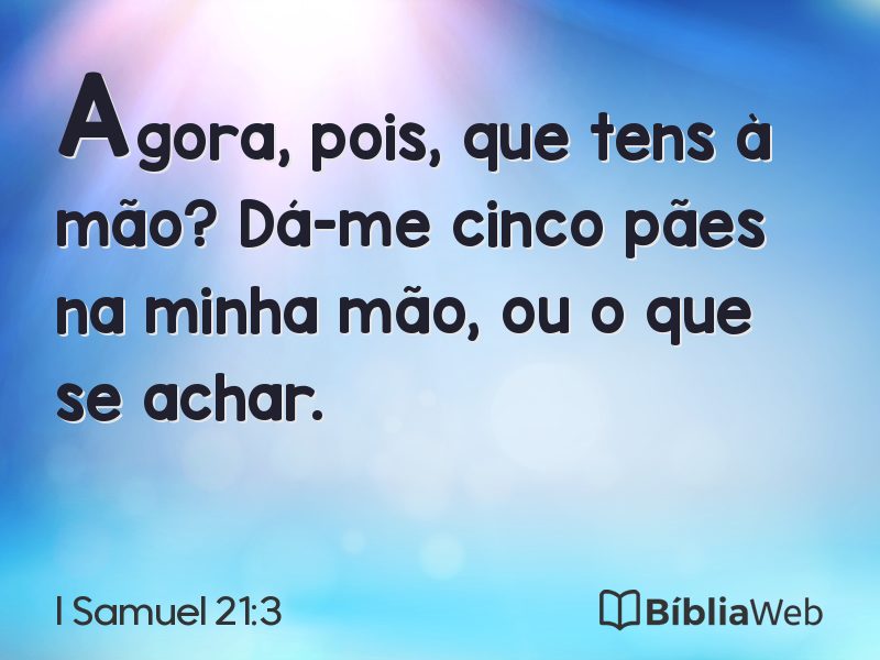 I Samuel 21:3 em imagem para compartilhar