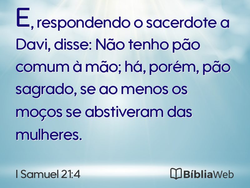 I Samuel 21:4 em imagem para compartilhar