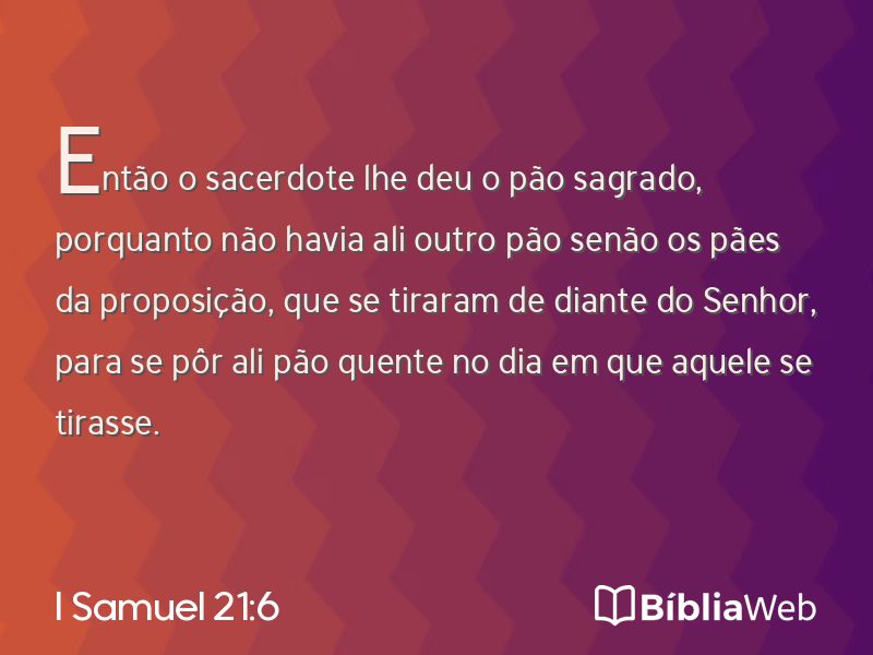I Samuel 21:6 em imagem para compartilhar