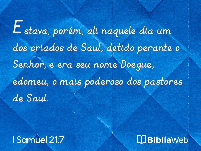 I Samuel 21:7 em imagem para compartilhar