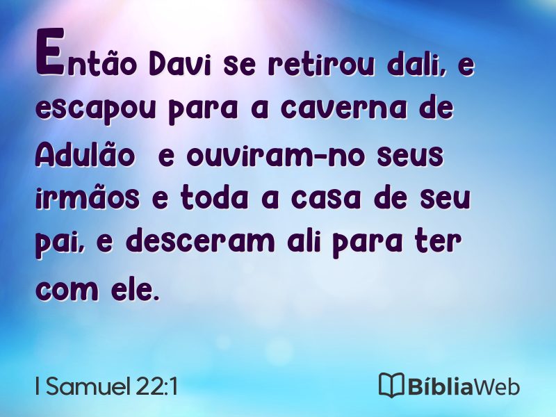 I Samuel 22:1 em imagem para compartilhar