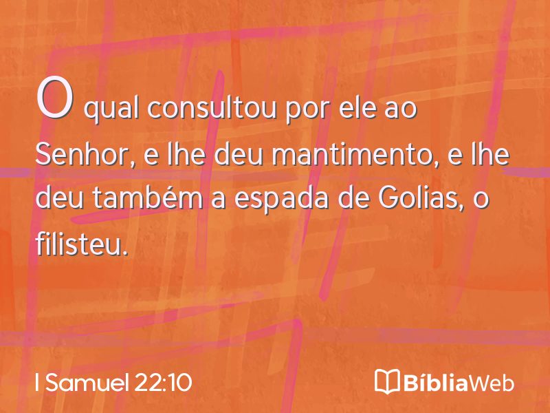I Samuel 22:10 em imagem para compartilhar