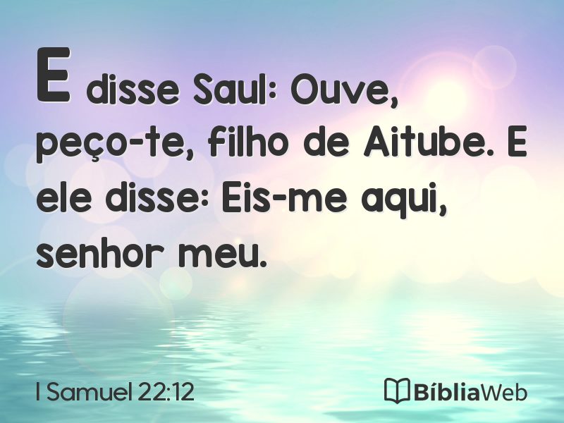 I Samuel 22:12 em imagem para compartilhar