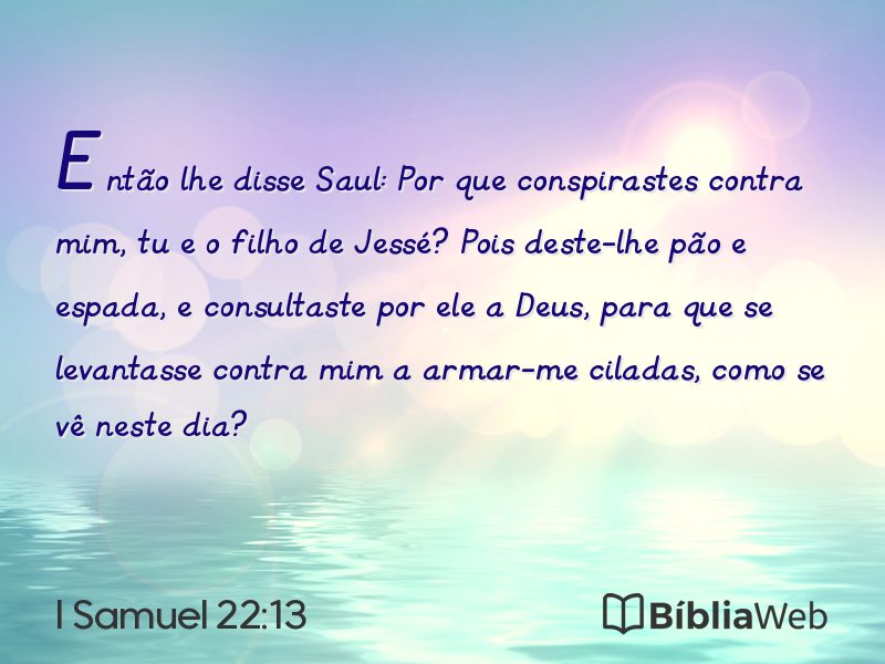 I Samuel 22:13 em imagem para compartilhar