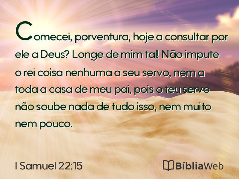 I Samuel 22:15 em imagem para compartilhar