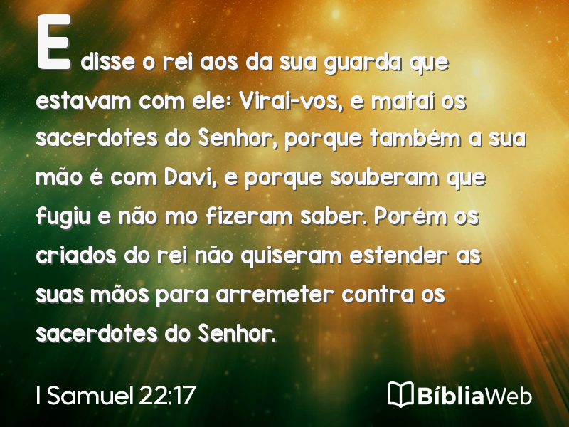 I Samuel 22:17 em imagem para compartilhar