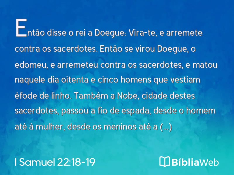 I Samuel 22:18-19 em imagem para compartilhar