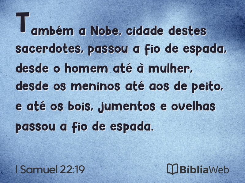 I Samuel 22:19 em imagem para compartilhar