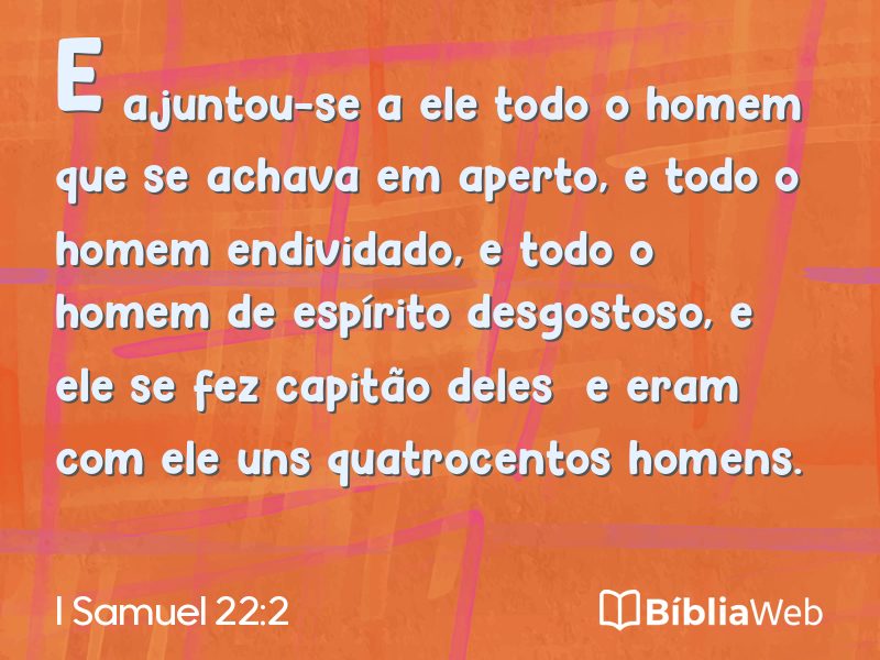 I Samuel 22:2 em imagem para compartilhar