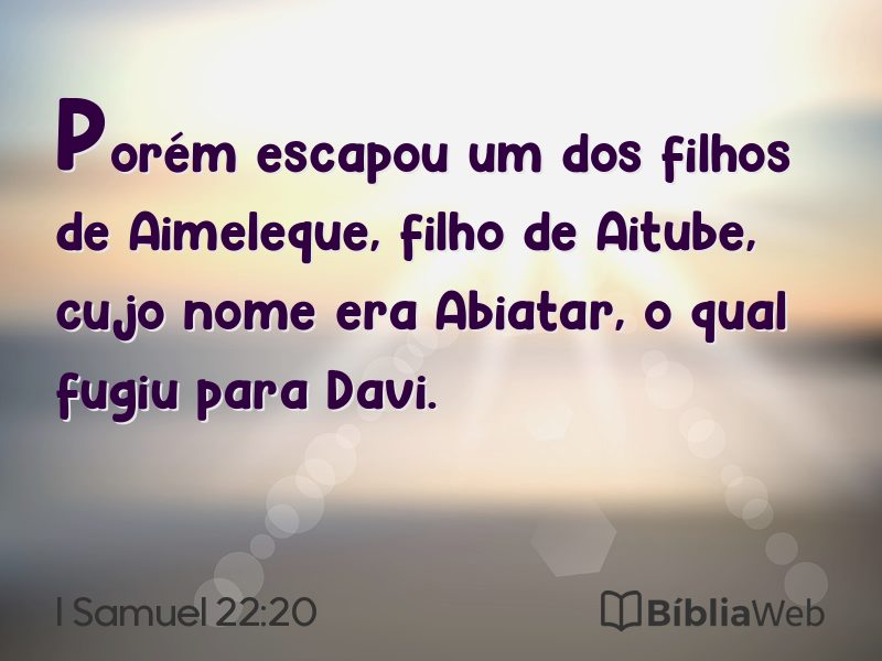 I Samuel 22:20 em imagem para compartilhar