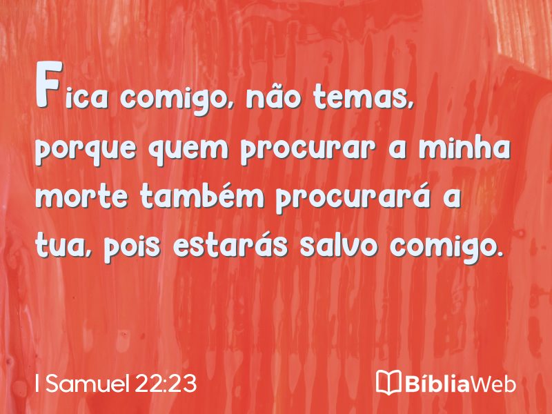 I Samuel 22:23 em imagem para compartilhar