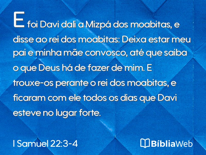 I Samuel 22:3-4 em imagem para compartilhar