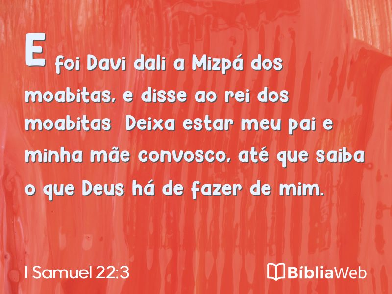 I Samuel 22:3 em imagem para compartilhar