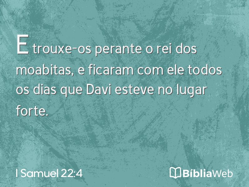 I Samuel 22:4 em imagem para compartilhar