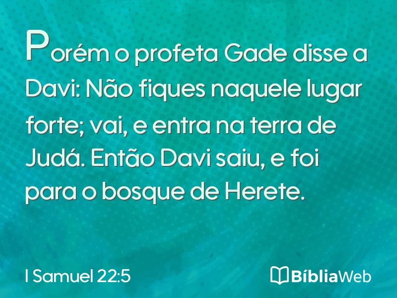 I Samuel 22:5 em imagem para compartilhar