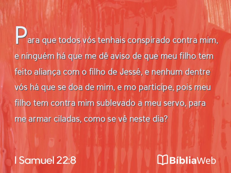 I Samuel 22:8 em imagem para compartilhar