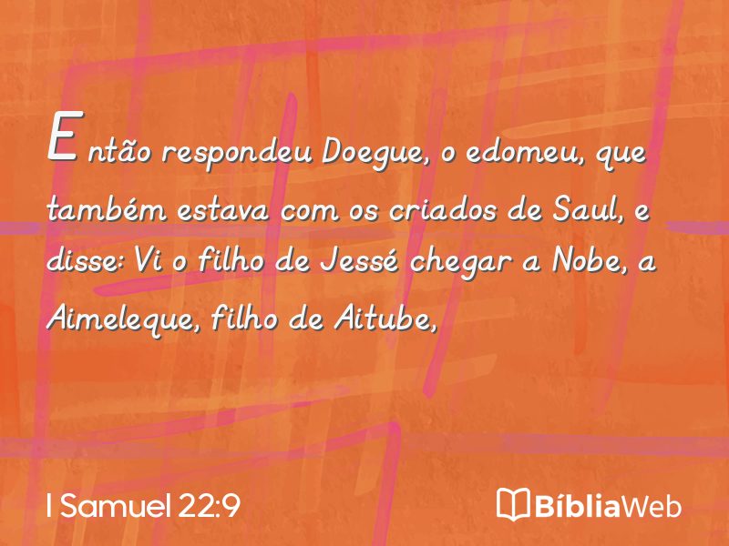I Samuel 22:9 em imagem para compartilhar