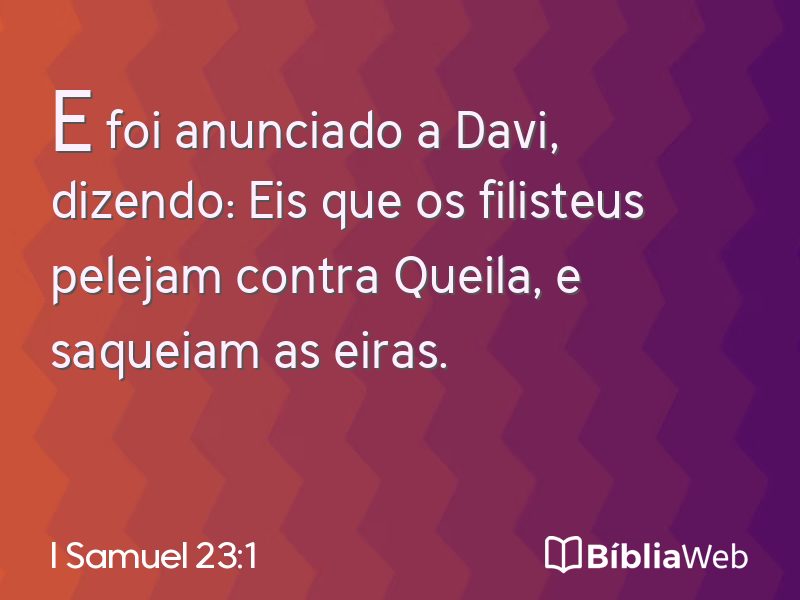 I Samuel 23:1 em imagem para compartilhar