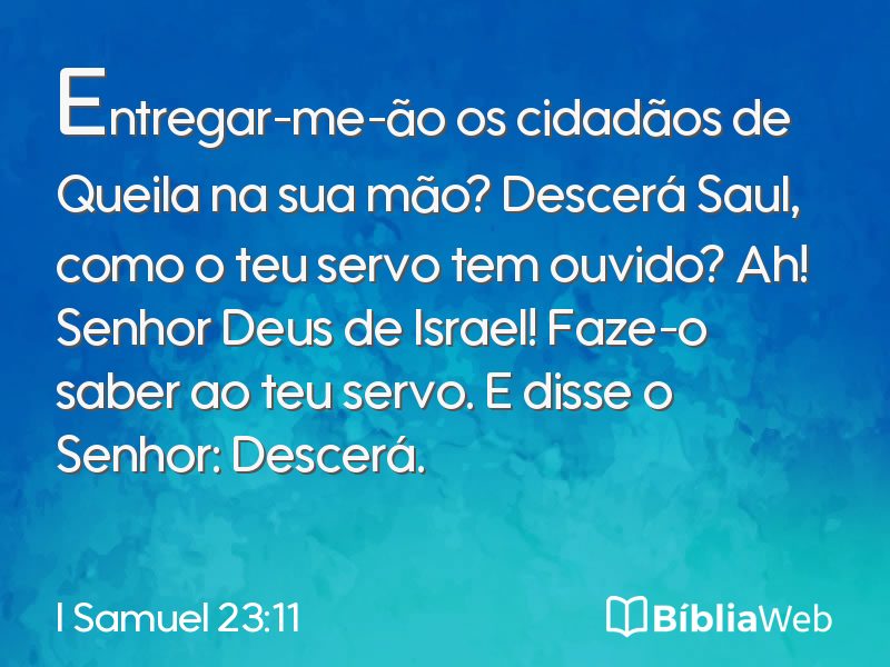 I Samuel 23:11 em imagem para compartilhar