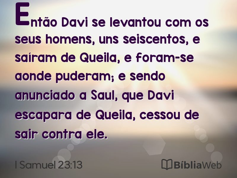 I Samuel 23:13 em imagem para compartilhar