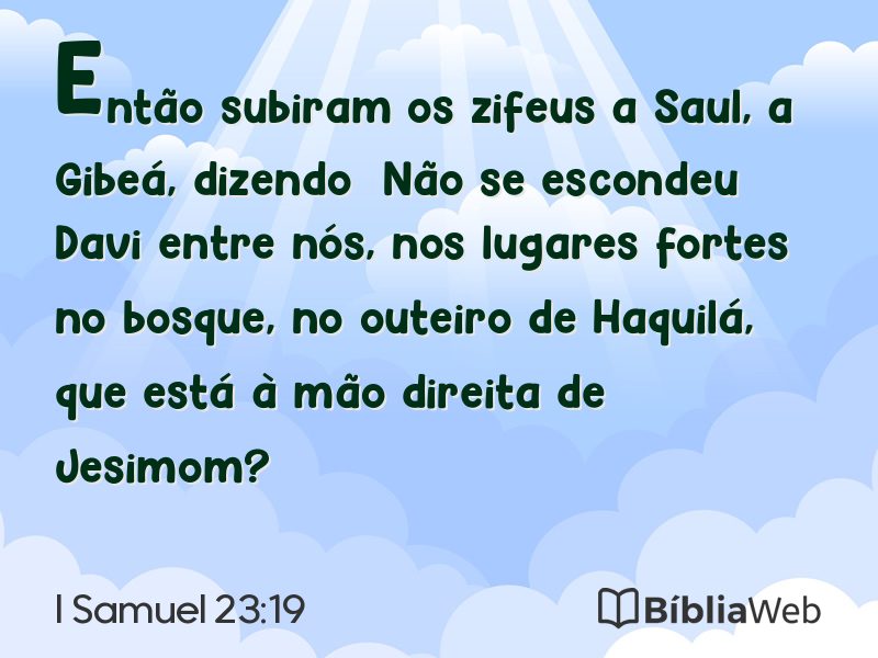 I Samuel 23:19 em imagem para compartilhar