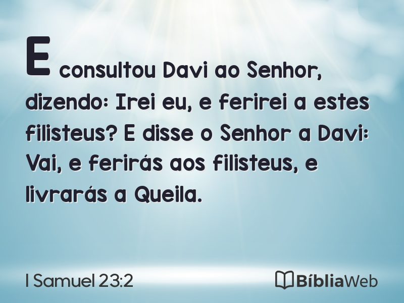 I Samuel 23:2 em imagem para compartilhar