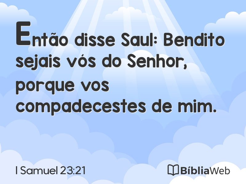 I Samuel 23:21 em imagem para compartilhar