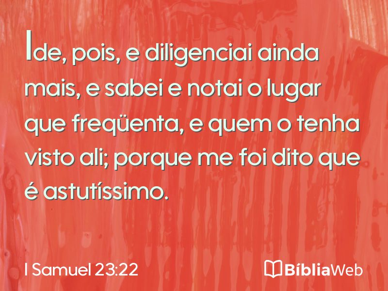 I Samuel 23:22 em imagem para compartilhar