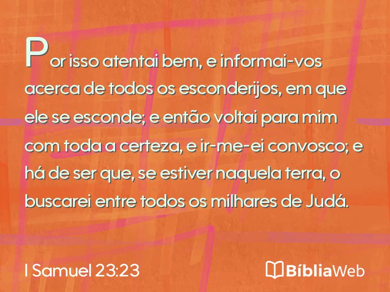 I Samuel 23:23 em imagem para compartilhar