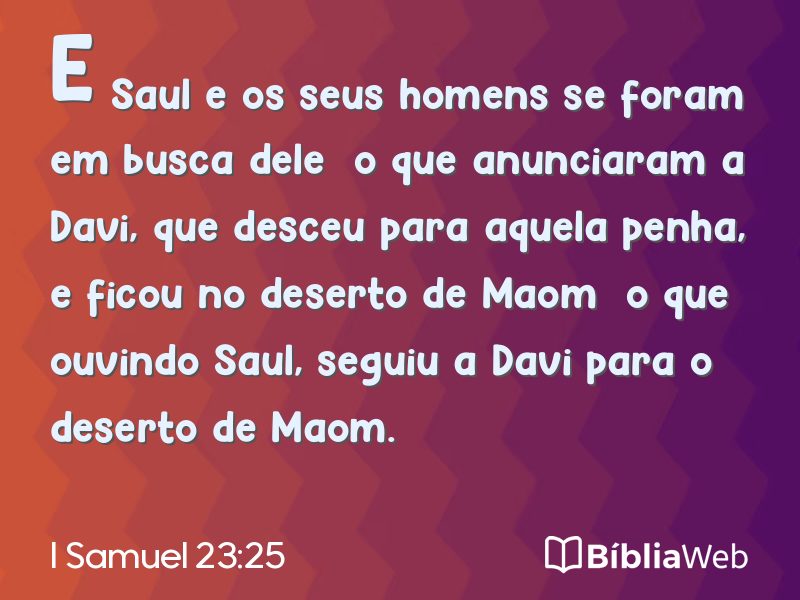 I Samuel 23:25 em imagem para compartilhar