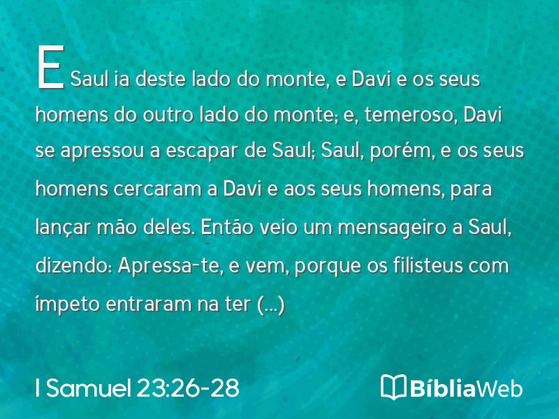 I Samuel 23:26-28 em imagem para compartilhar